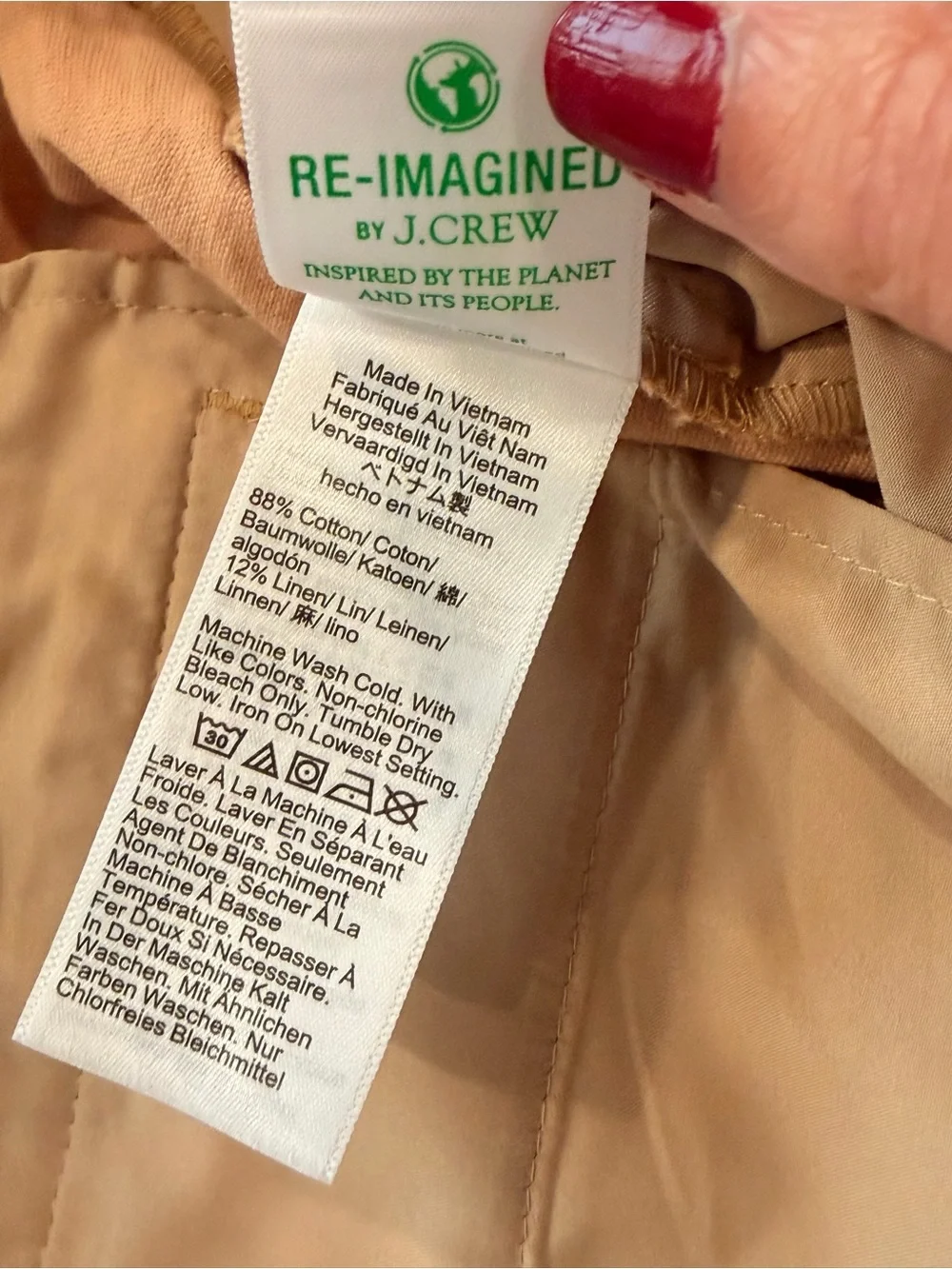 J Crew Camel Tie-Waist Belted 3 Short Cotton Linen  Blend Shorts Size 10 #416